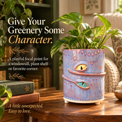👁️Handmade Crying Eye Ceramic Planter - Only 11 Left
