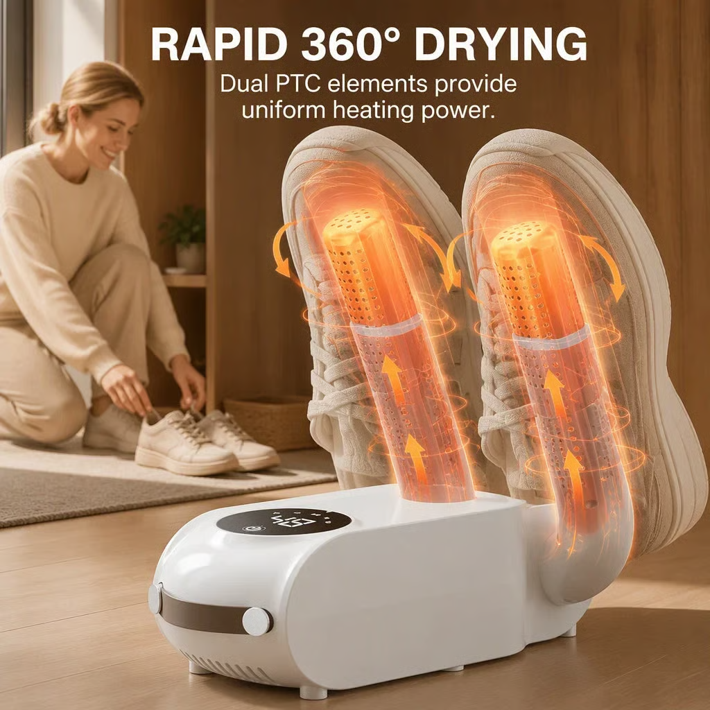 👟 Foldable Shoe Dryer with Smart Timer and UV Light