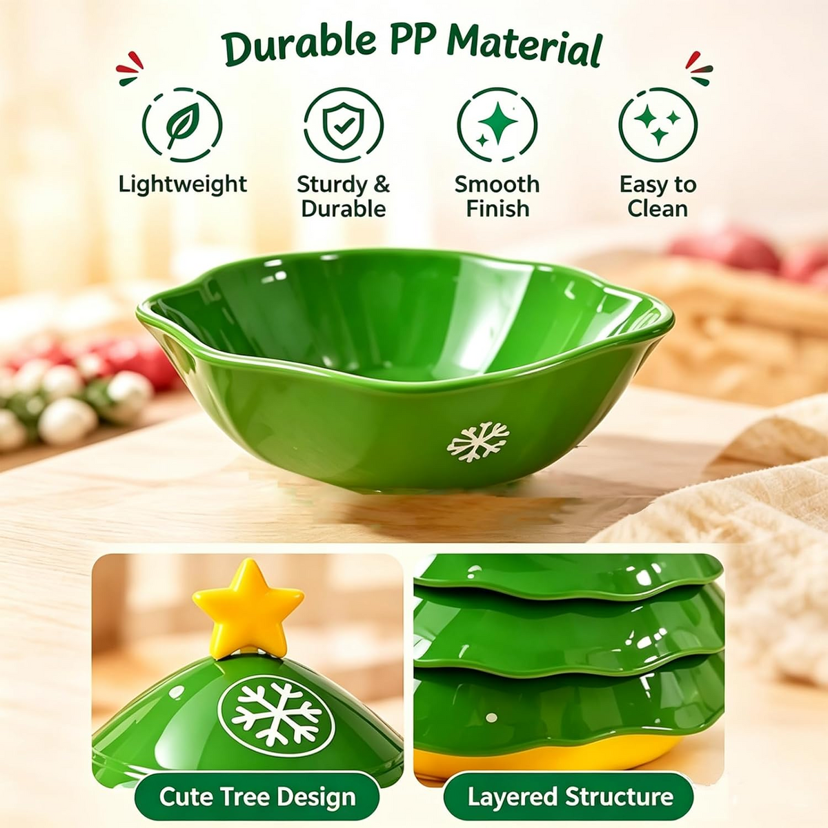 🔥🔥🔥Christmas Tree Mahjong Dice Dish – Festive, Multi-Use Tabletop Organizer
