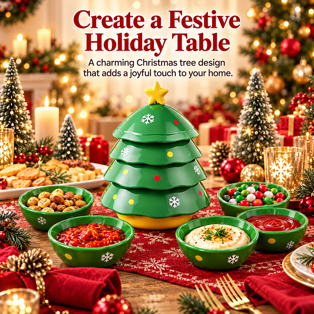 🔥🔥🔥Christmas Tree Mahjong Dice Dish – Festive, Multi-Use Tabletop Organizer