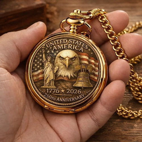 America 250th Anniversary Commemorative Pocket Watch — 1776-2026🥳