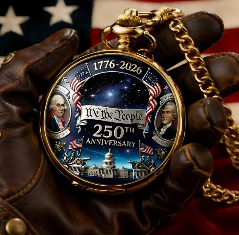 America 250th Anniversary Commemorative Pocket Watch — 1776-2026🥳