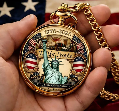 America 250th Anniversary Commemorative Pocket Watch — 1776-2026🥳