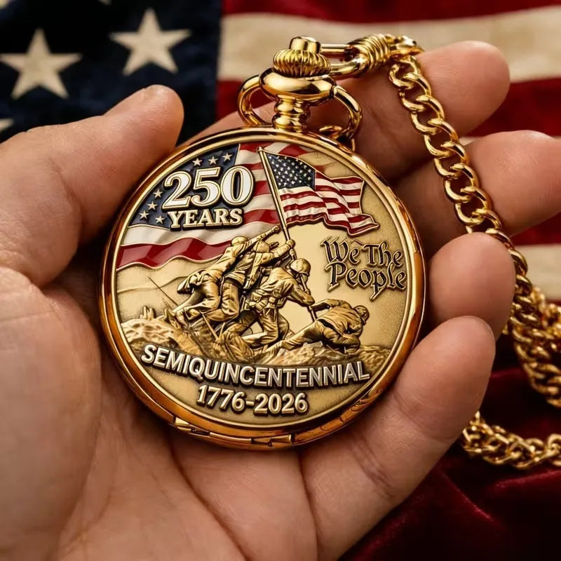 America 250th Anniversary Commemorative Pocket Watch — 1776-2026🥳