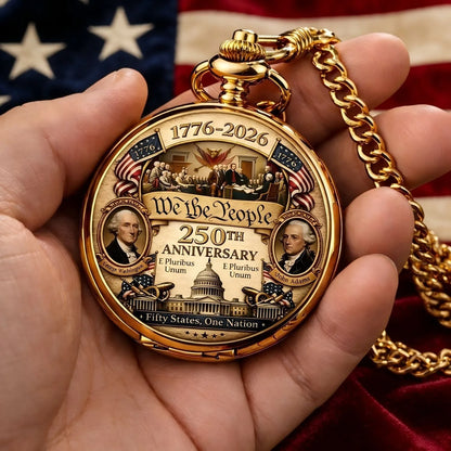 America 250th Anniversary Commemorative Pocket Watch — 1776-2026🥳