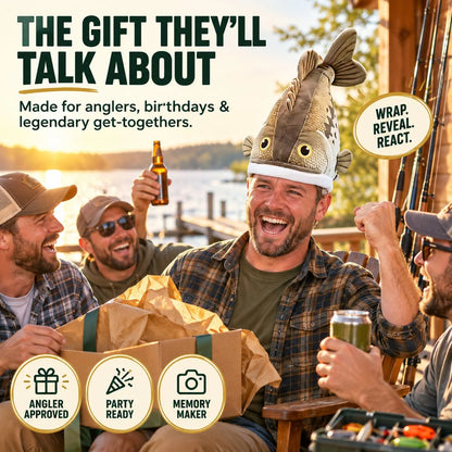 📌Last day 49% OFF🐟 Funny 3D Fish Hat — Funny Fishing Gift for Anglers, Lake Days & Parties
