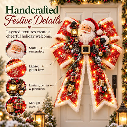 🏷️🎀 Christmas Magic Bow Door Hangers🎄 – Oversized Light-Up Holiday Bows in 6 Festive Styles