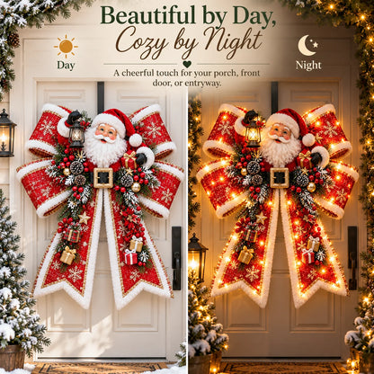 ⭐🎀🎄 Christmas Magic Bow Door Hangers – Oversized Light-Up Holiday Bows in 6 Festive Styles⭐