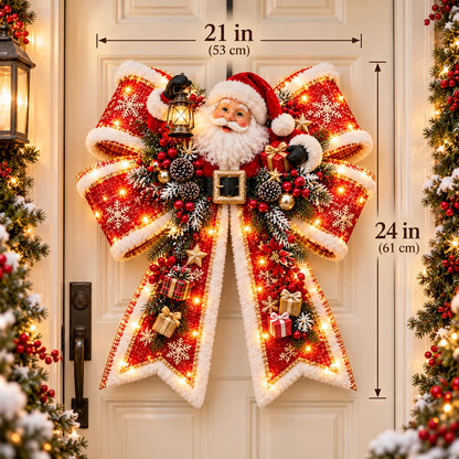 🏷️🎀 Christmas Magic Bow Door Hangers🎄 – Oversized Light-Up Holiday Bows in 6 Festive Styles