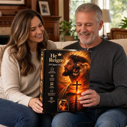 📌✝️ He Reigns — DIY Christian Jigsaw Puzzle👑