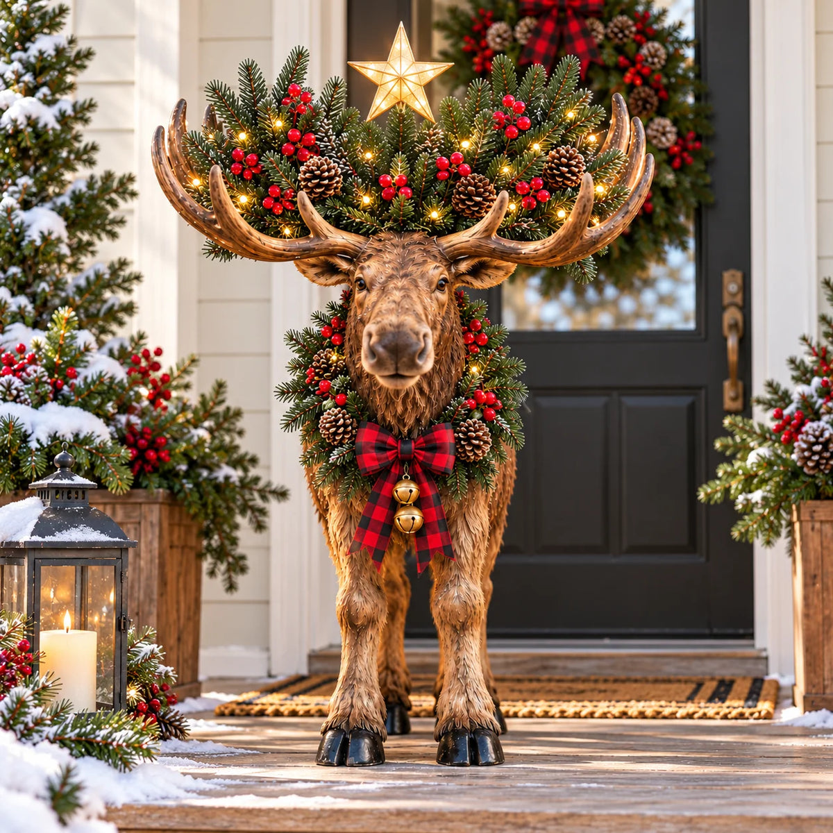 🎄 Woodland Christmas Moose™ – Lighted Holiday Decor🥳