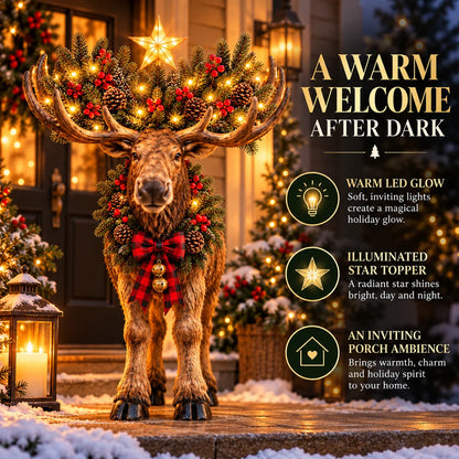 🎄 Woodland Christmas Moose™ – Lighted Holiday Decor🥳
