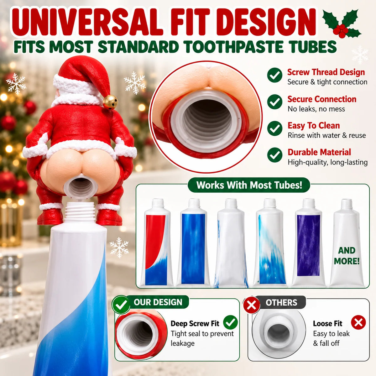 🎅Cheek District - Santa Toothpase Dispenser🥳
