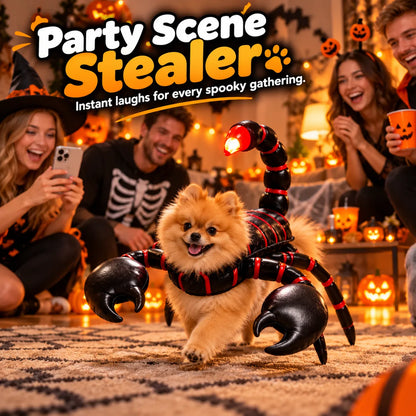 🦂LED Glowing 3D Scorpion Pet Costume | Light-Up Animal Dress-Up Outfit for Small Dogs & Cats
