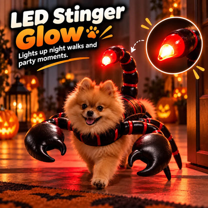 🦂LED Glowing 3D Scorpion Pet Costume | Light-Up Animal Dress-Up Outfit for Small Dogs & Cats