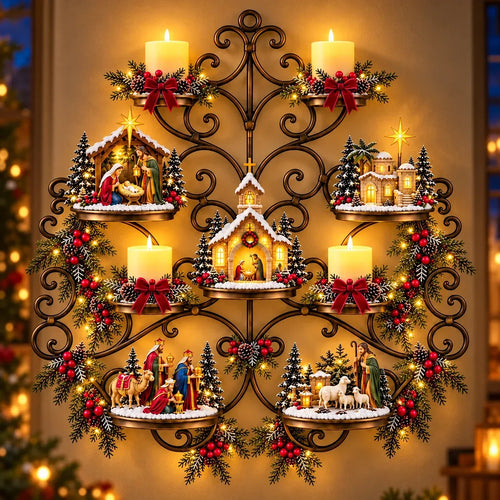✨ HOT SALE 49% OFF✨✝️Holy Night Nativity Village Wall Decor