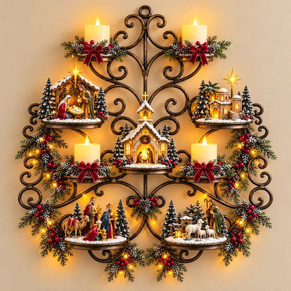 ✨ HOT SALE 49% OFF✨✝️Holy Night Nativity Village Wall Decor