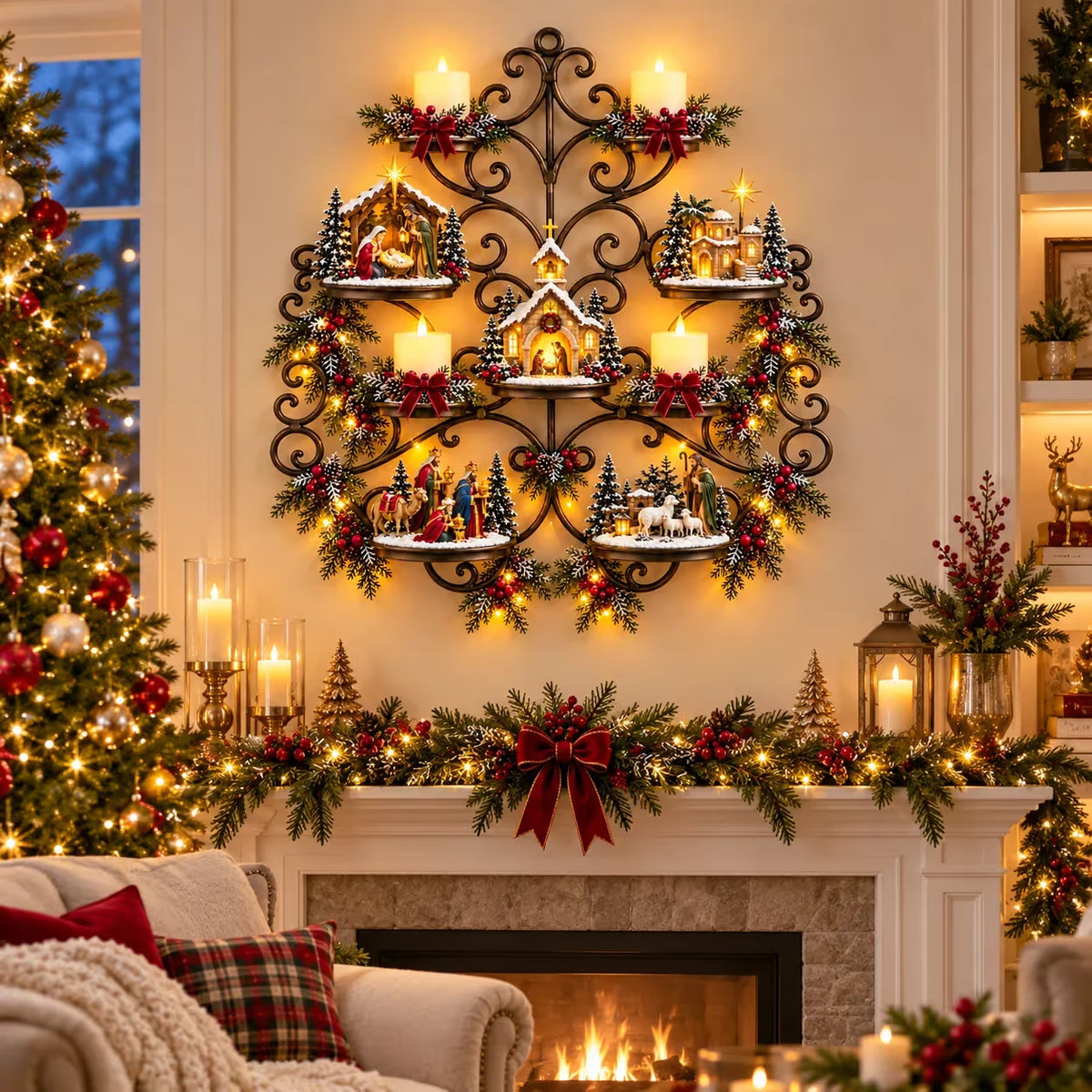 ✨ HOT SALE 49% OFF✨✝️Holy Night Nativity Village Wall Decor