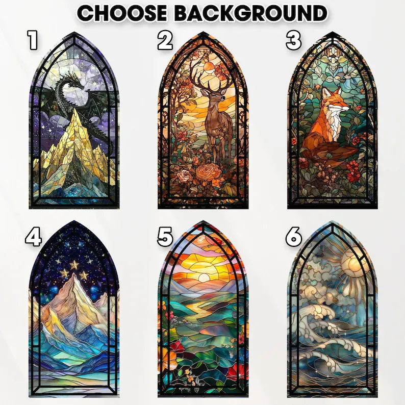 🌟 Fantasy Stained Glass Book Nook – Magical Candle Holder & Book Lover Decor🌟