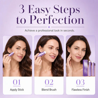 🤍Limited Buy 2 Get 1 Free!!💄 2-in-1 Color Changing Foundation Stick ✨Conceals Blemishes & Redness, Long Lasting 💗