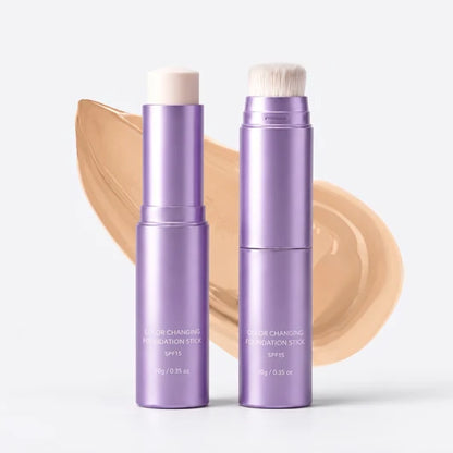🤍Limited Buy 2 Get 1 Free!!💄 2-in-1 Color Changing Foundation Stick ✨Conceals Blemishes & Redness, Long Lasting 💗
