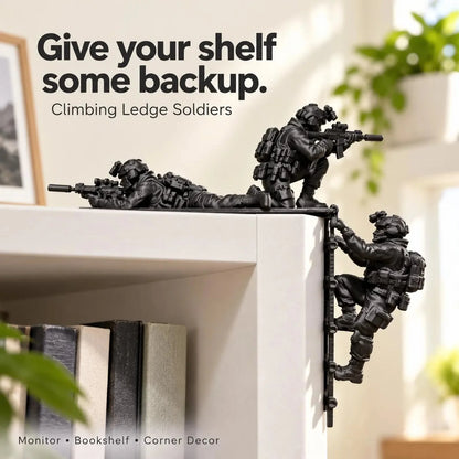 🪖Climbing Special Ops Soldiers, Tactical Soldier Monitor Decor, Military Desk Figurines, Gamer Desk Accessory, Gift for Him