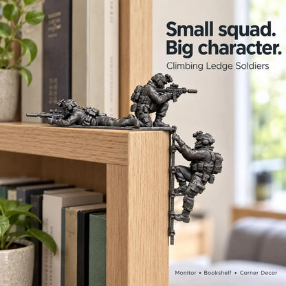 🪖Climbing Special Ops Soldiers, Tactical Soldier Monitor Decor, Military Desk Figurines, Gamer Desk Accessory, Gift for Him