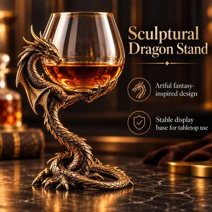⭐🐉 Dragon’s Embrace™ – Sculptural Brandy Glass with Dragon Claw Stand🥳