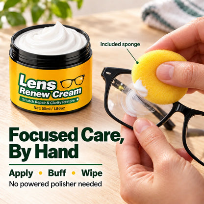 📌Lens Scratch Repair Cream Set with Sponge for Glasses Goggles Face Shields and Helmet Visors