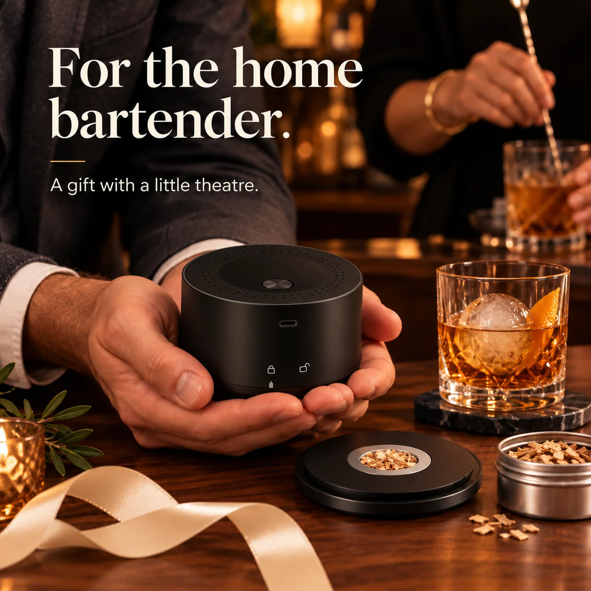 ⭐🥃 Electric Whiskey Smoker Kit — Rechargeable, No Butane⭐