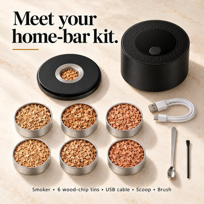 ⭐🥃 Electric Whiskey Smoker Kit — Rechargeable, No Butane⭐