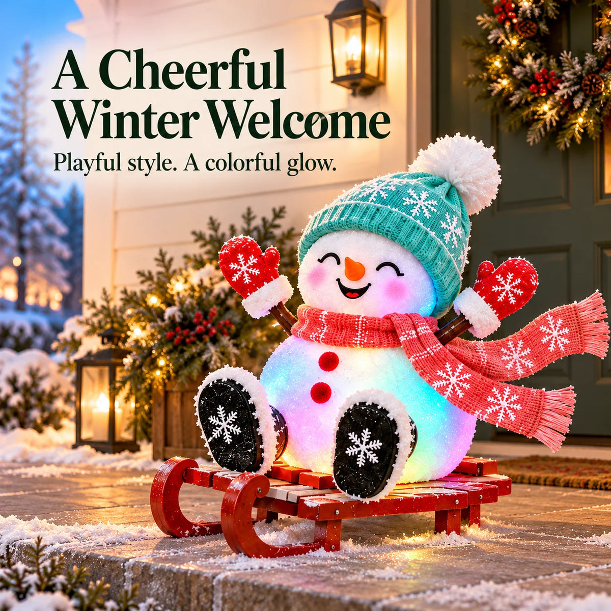 📌☃️ Adorable Light-Up Snowmen | 4 Cute Christmas Garden Style
