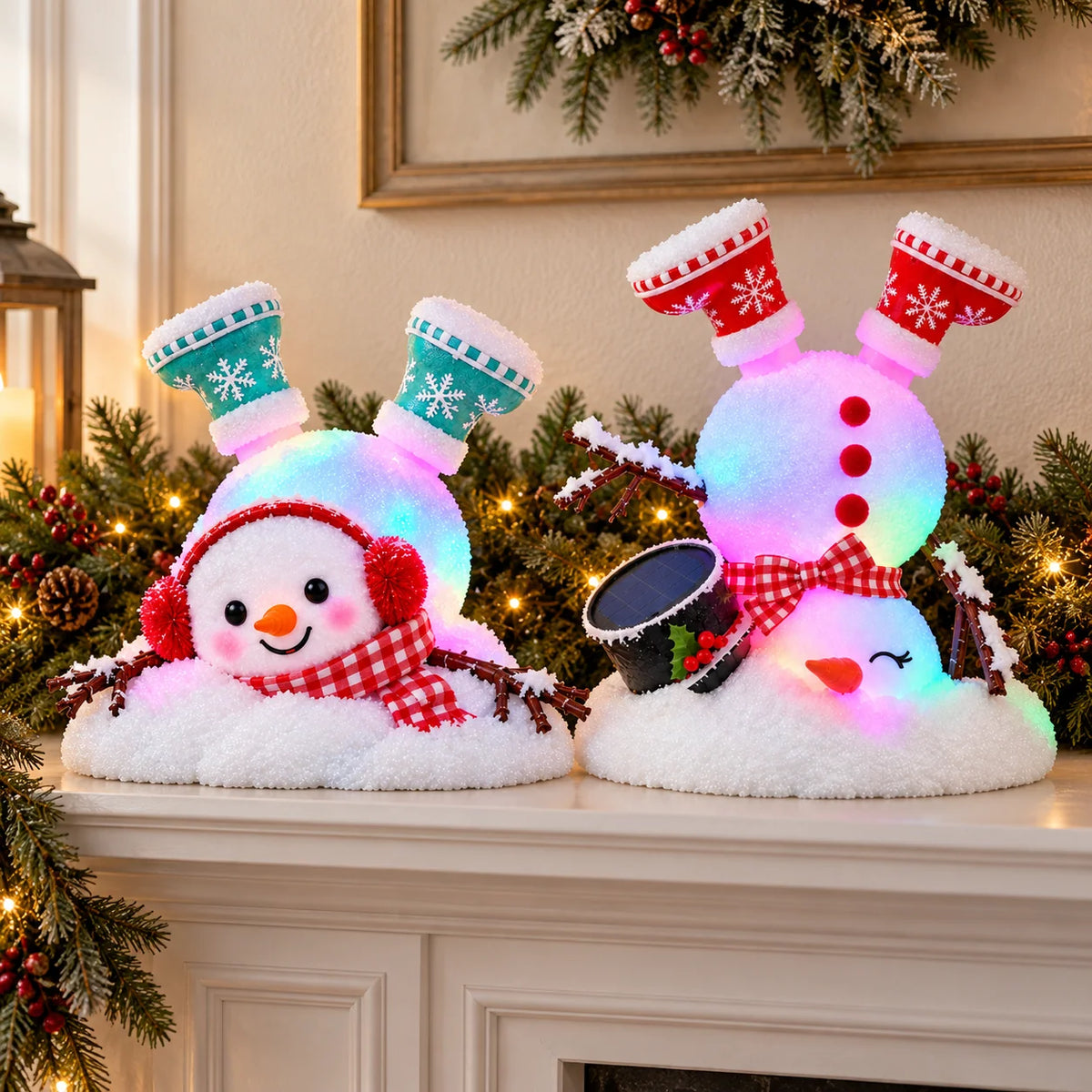 ☃️ Adorable Light-Up Snowmen | 4 Cute Christmas Garden Style🌞