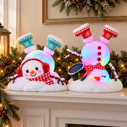 📌☃️ Adorable Light-Up Snowmen | 4 Cute Christmas Garden Style