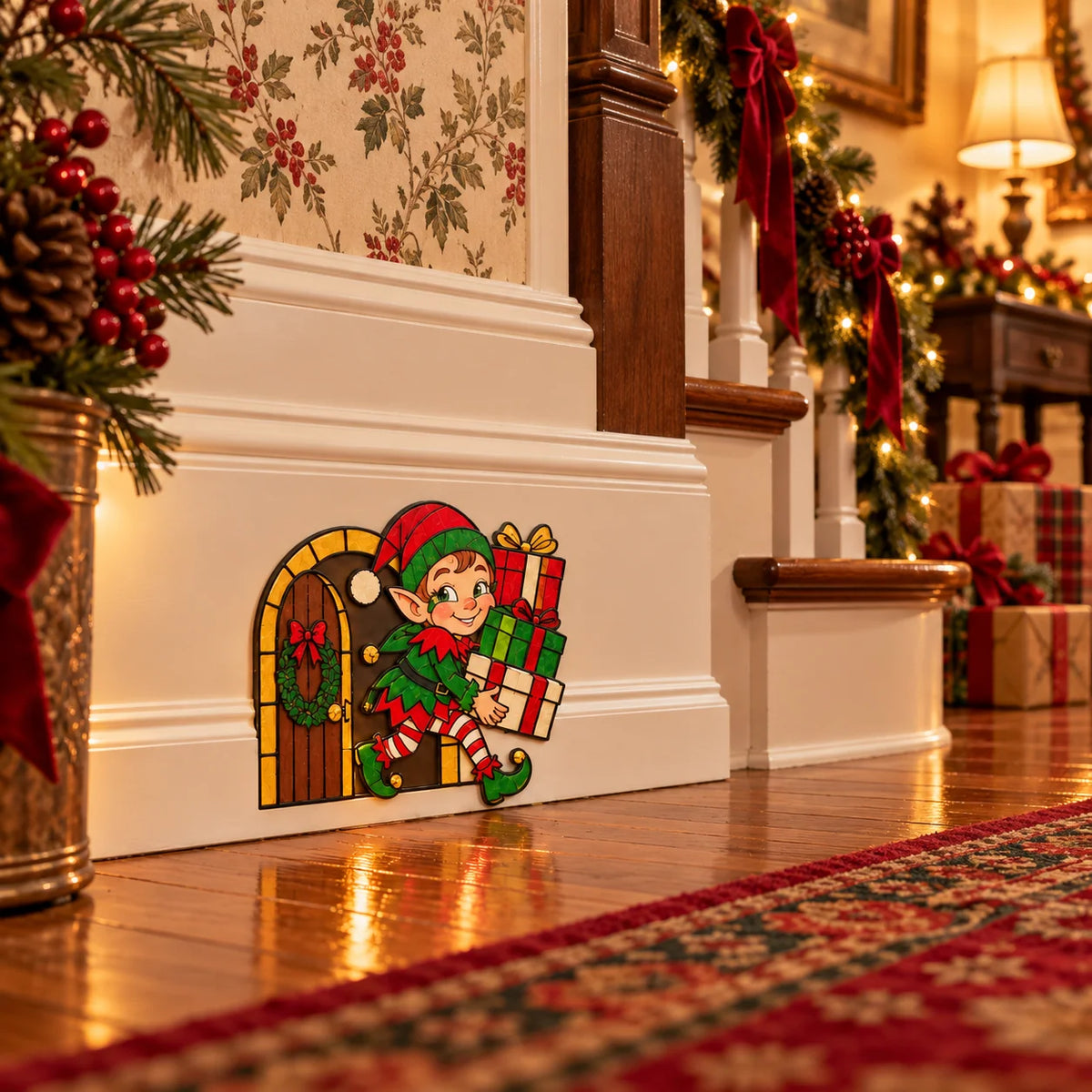 🏅Funny Christmas Baseboard Decorations – 5 Playful Holiday Designs