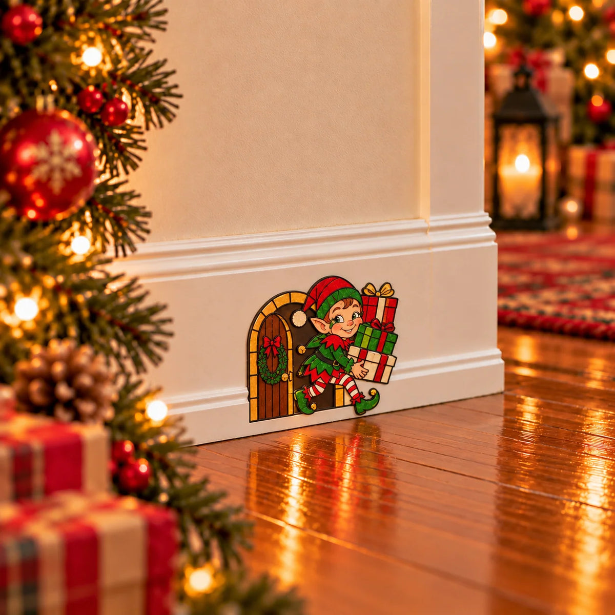 🏅Funny Christmas Baseboard Decorations – 5 Playful Holiday Designs