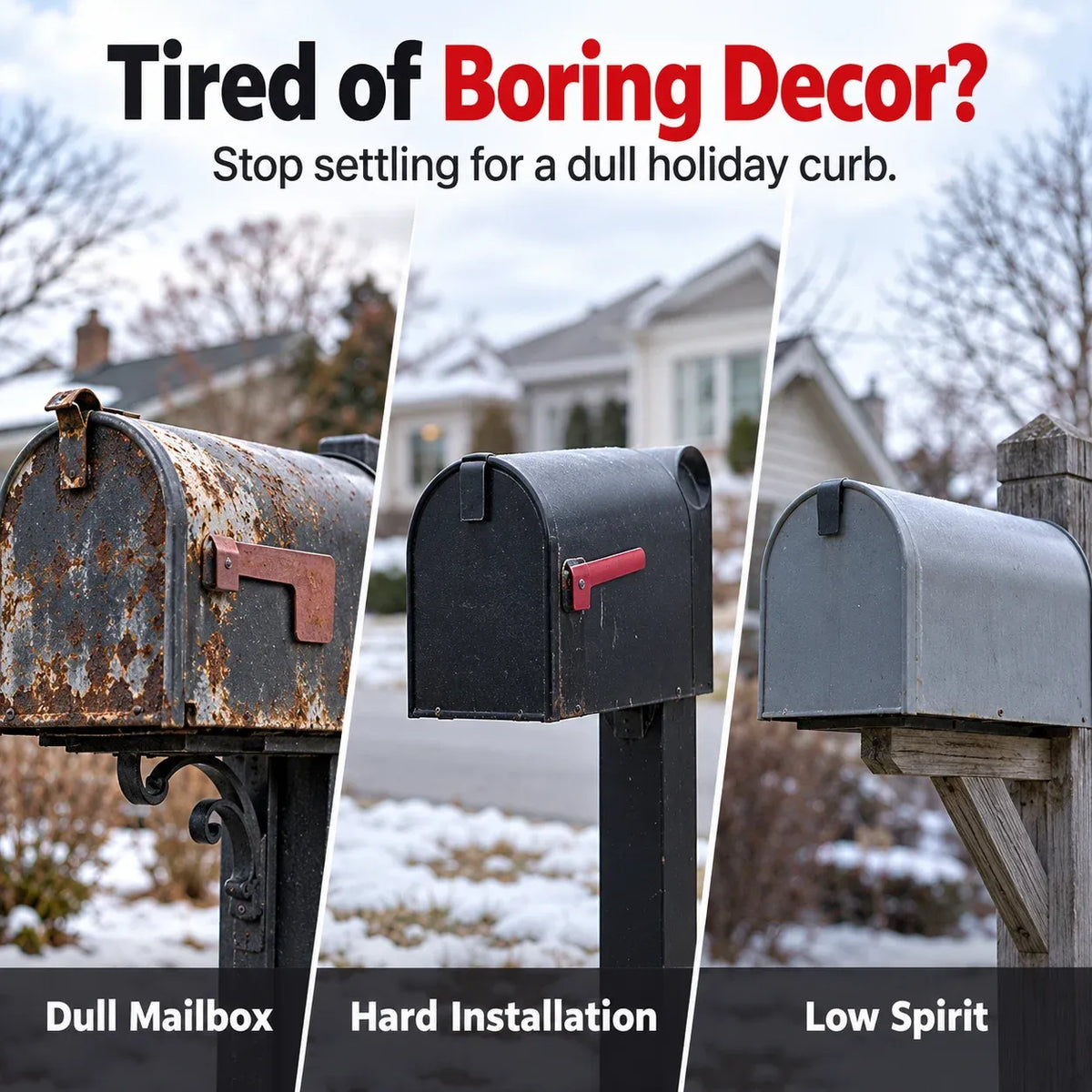 🏷️🦌Vintage Christmas Reindeer Mailbox Topper🎄