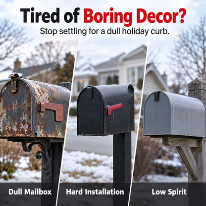 🏷️🦌Vintage Christmas Reindeer Mailbox Topper🎄