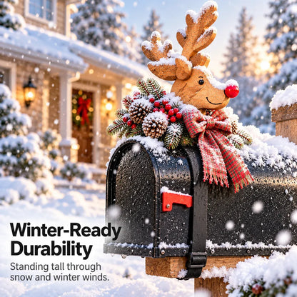 🏷️🦌Vintage Christmas Reindeer Mailbox Topper🎄