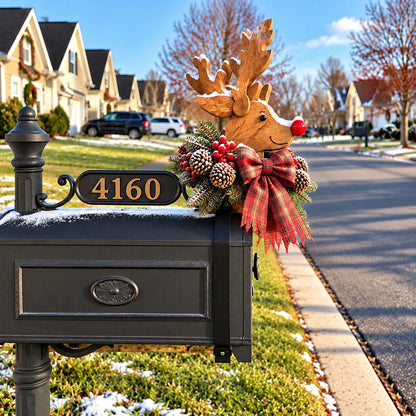 🏷️🦌Vintage Christmas Reindeer Mailbox Topper🎄