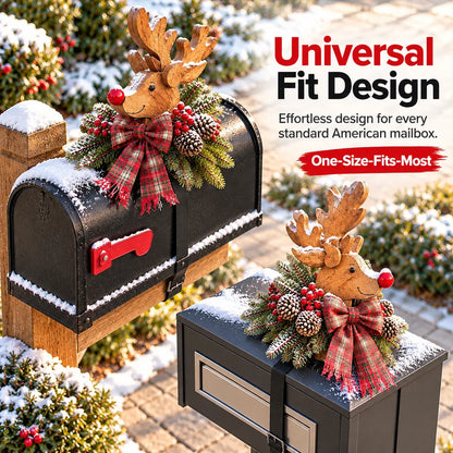 🏷️🦌Vintage Christmas Reindeer Mailbox Topper🎄