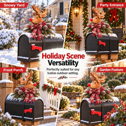 🏷️🦌Vintage Christmas Reindeer Mailbox Topper🎄