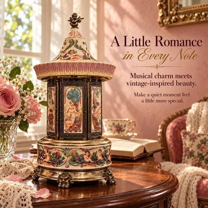 Vintage Lipstick Carousel Music Box