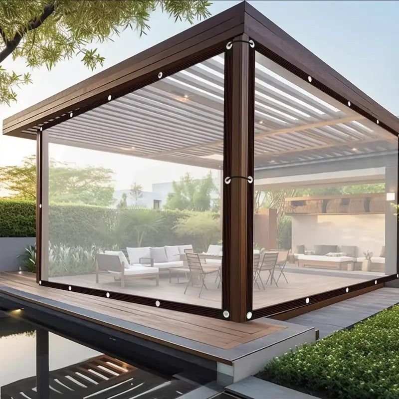Transparent PE tarpaulin outdoor use detail