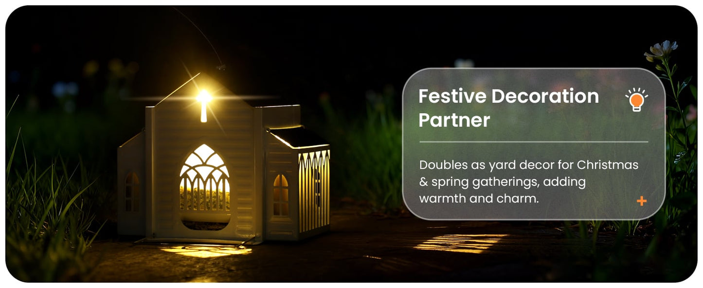 🔥Church-Shaped Solar Bird Feeder🎁