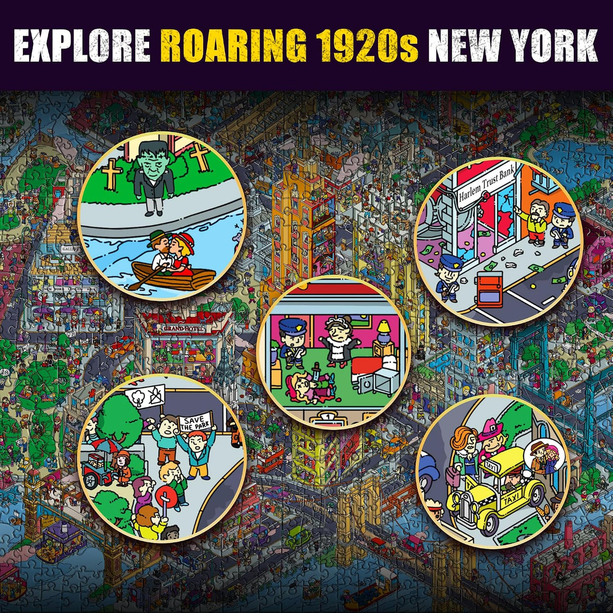 ⏳ Last Day 49% OFF – 🕵️ Detectives: New York 1000-Piece Seek & See Puzzle | Build the Crime Scene & Hunt for Hidden Clues 🗽