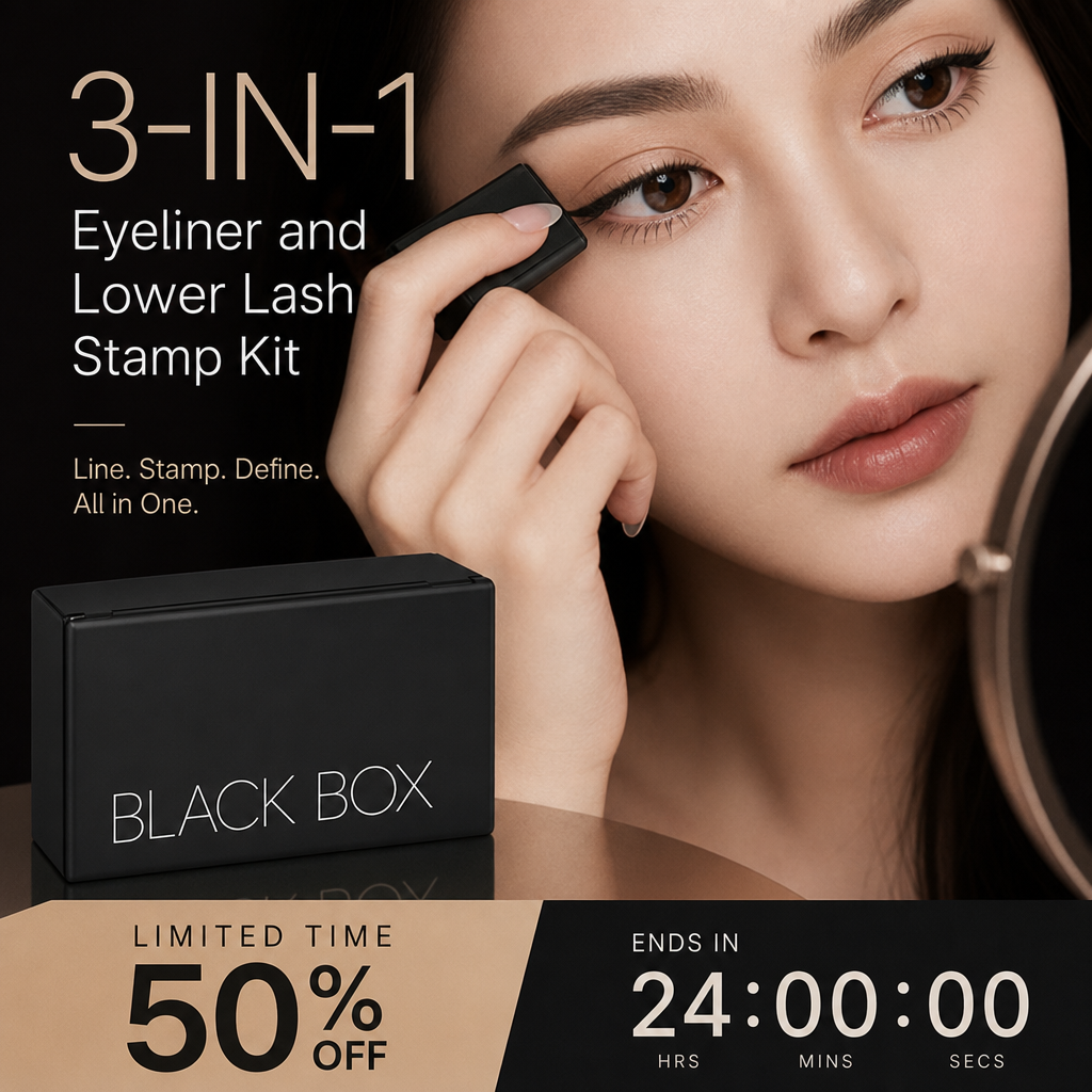 🥳2026 HOT SALE🥳💞50K+ SOLD!💄✨ 49% OFF! 3‑in‑1 Eyeliner & Lower Lash Stamp Kit – Stamp perfect wings & lashes in seconds. Waterproof, smudge‑proof. No steady hand needed! 👁️🖌️