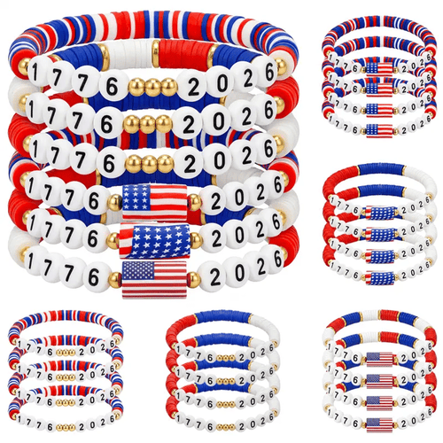 USA 250th anniversary flag bracelet