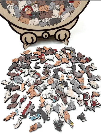 ⏳Limited-time 49% off⏰Multi Color Animal Shaped Wooden Jigsaw Puzzle🐾