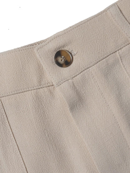 Women's Cotton Linen Palazzo Pants Summer Flowy Wide Straight Leg Beach Trousers With Pocket Casual Solid Color Soft Elastic High Waist Lounge Pants